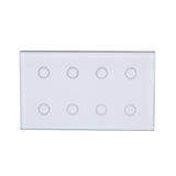 Tuya App 8 Gang  WiFi Led Light Switch Smart Home Wall Panel Touch Switch SAA Approved