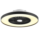 Tuya Smart Control Ceiling Fan Light D:604mm with Black Painting Frame