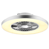Tuya Smart Control Ceiling Fan Light D:604mm with Chrome Plated Frame