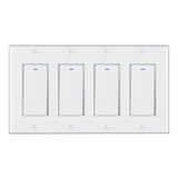 US Standard Tuya WiFi / Zigbee Smart Wall Button Switch 1/2/3/4 Gang, Smartlife APP Alexa & Google Home Control