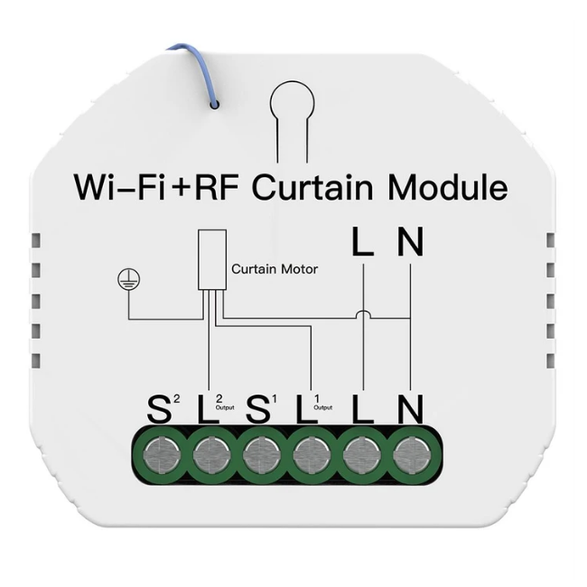 Tuya WiFi RF433 DIY Smart Curtain Switch Module For Electric Motorized Curtain & Roller Blinds